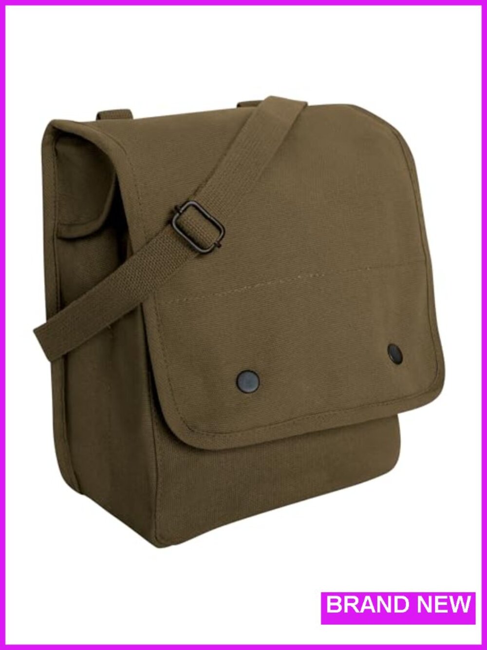 Canvas Map Case Shoulder Bag with Organizer Pocket Adjustable Strap